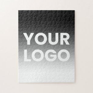 Puzzle Tu logotipo y gradiente de color editable moderno