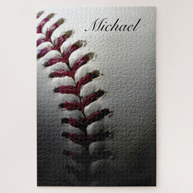 Puzzle Tu nombre cierra la foto del béisbol - Arte deport (Vertical)