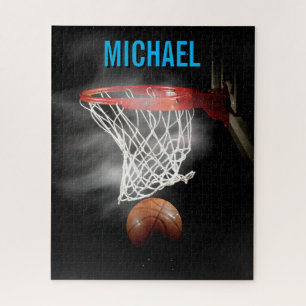 Puzzle Tu nombre Personalizable Basketball Arte Pop Art