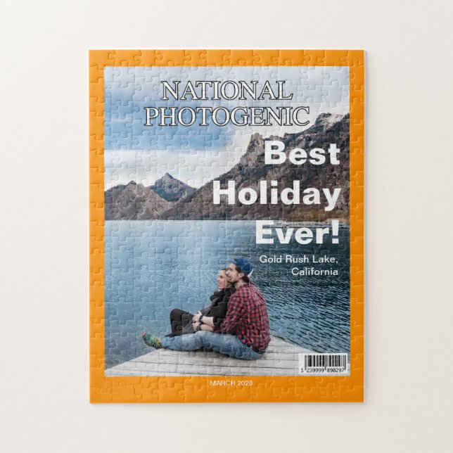 Puzzle TU TEXTO, FOTO, portada falsa de la revista natura (Vertical)