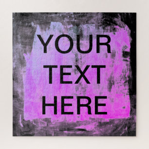 Puzzle Tu texto y fondo magenta púrpura rosa brillante