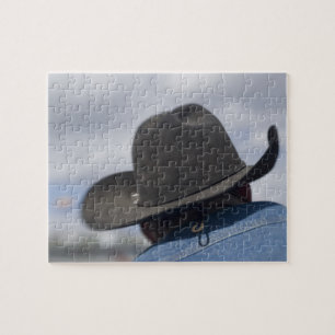 Puzzle Tucson, Arizona. Sombreros de vaquero en uso en el