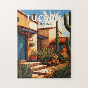 Puzzle Tucson Arizona Viaje Arte Vintage