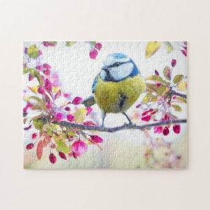 Puzzle Tuerca Primavera Pájaro Primavera Azul Rama Natura