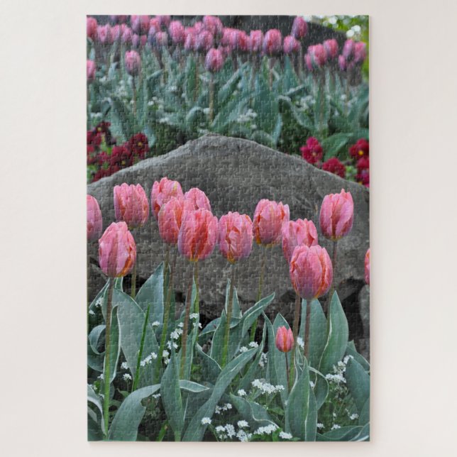 Puzzle Tuercas de primavera rosada (Vertical)