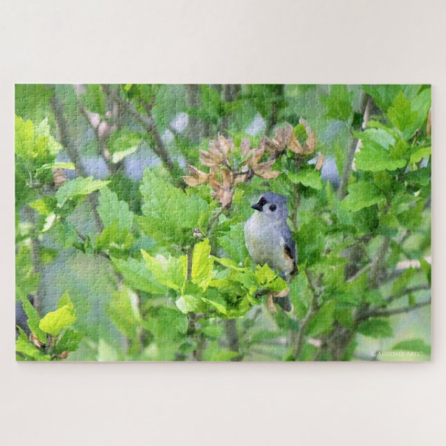 Puzzle Tufted Titmouse (Horizontal)