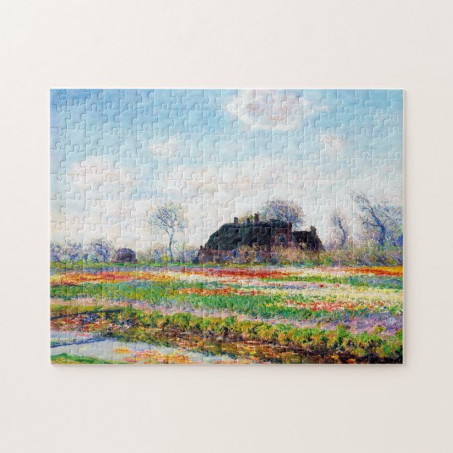 Puzzle Tulip Fields en los Países Bajos, Monet (Horizontal)