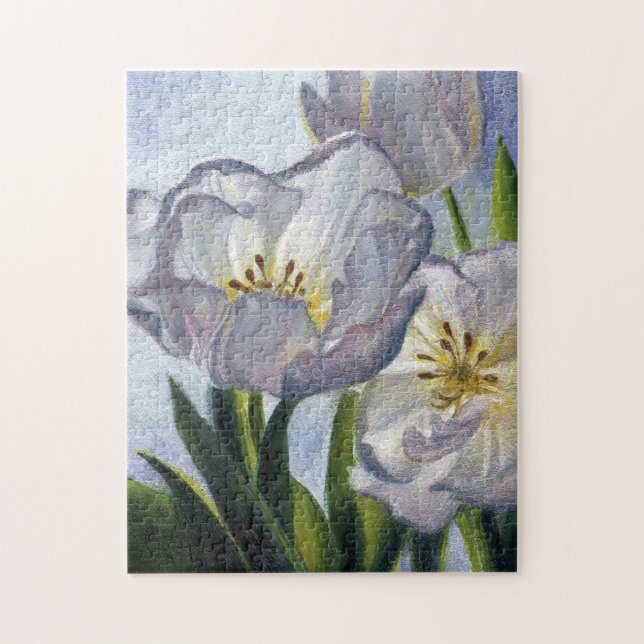 Puzzle "Tulipanes blancos" (Vertical)