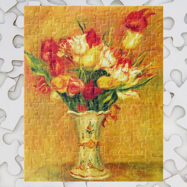Puzzle Tulipanes de Pierre Renoir, arte del impresionismo (Subido por el creador)
