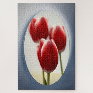 Puzzle Tulipanes rojos