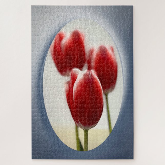 Puzzle Tulipanes rojos (Vertical)