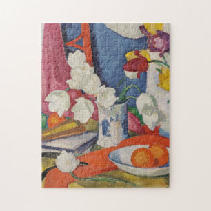 Puzzle Tulipanes rojos y blancos   Samuel John Peploe