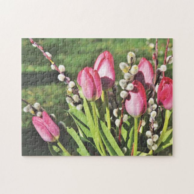 Puzzle Tulipanes rosados (Horizontal)