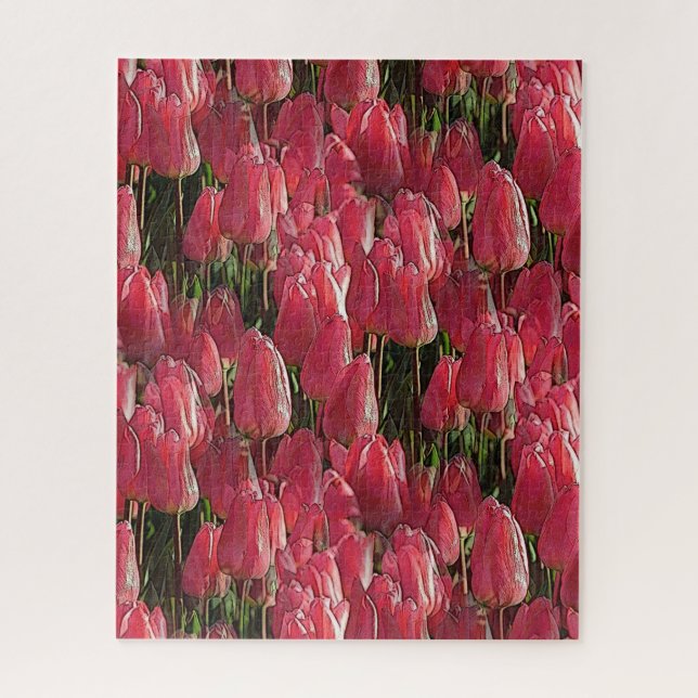 Puzzle Tulipanes rosados de bonito (Vertical)