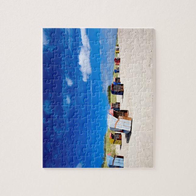 Puzzle Tumbonas en el mar del Norte (Vertical)