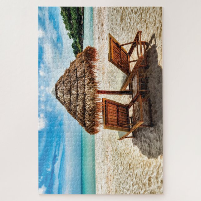 Puzzle Tumbonas en la playa (Vertical)