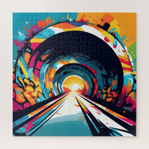 Puzzle Túnel con graffiti