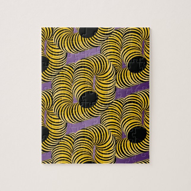 Puzzle Túneles modernos gradientes y trippy abeja amarill (Vertical)