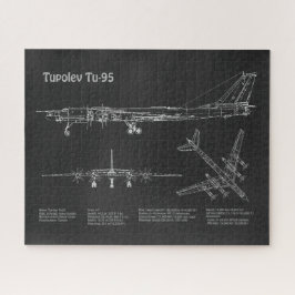 Puzzle Tupolev Tu-95 - Planes Blueprint del avión PD