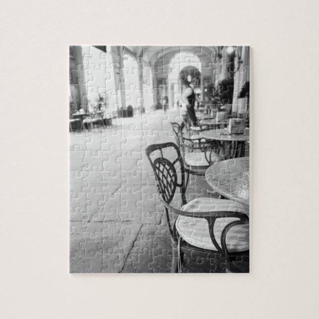 Puzzle Turín Italia, Café y Arcada (Vertical)
