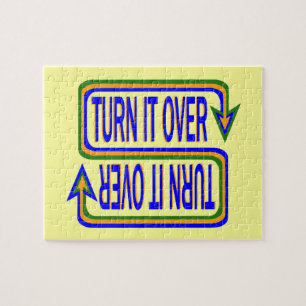Puzzle Turn It Over Inspirational Saying Quote