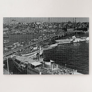 Puzzle Turquía Vintage puerto de Galata Estambul