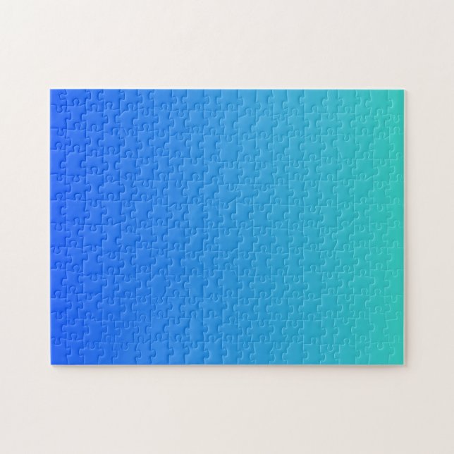 Puzzle Turquoise Blue Ombre (Horizontal)