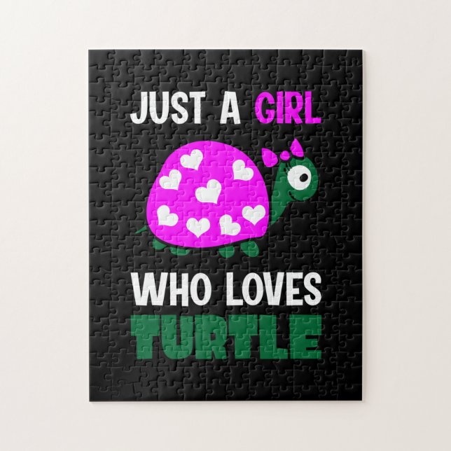 Puzzle Turtle Lover | Un Chica que ama a las tortugas (Vertical)