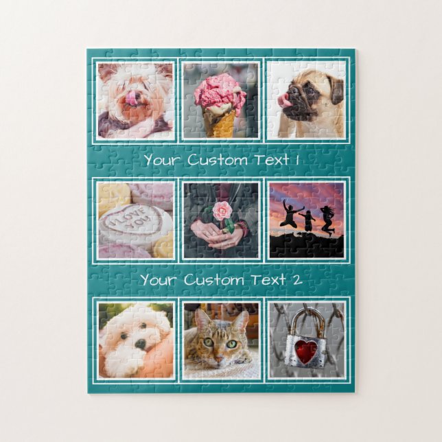 PUZZLE TUS 9 FOTOS, TEXTO Y PINZAS DE COLOR (Vertical)