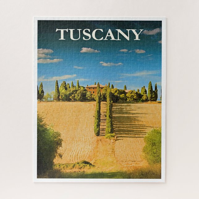 Puzzle Tuscany, Italy travel poster (Vertical)