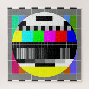 Puzzle TV retro sin ilustracion de señal.