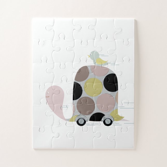 Puzzle Tweeter sobre una tortuga (Vertical)