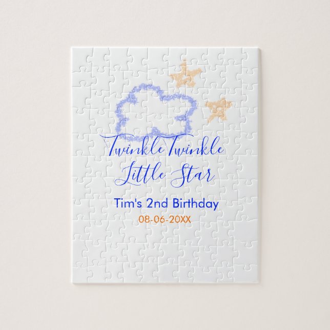 Puzzle Twinkle twinkle naranja púrpura de cumpleaños de l (Vertical)