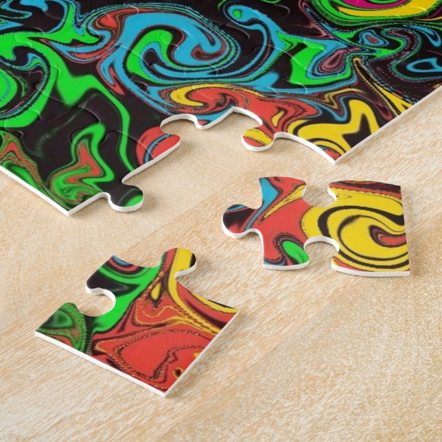 Puzzle Twirlers de color abstracto / (Lado)