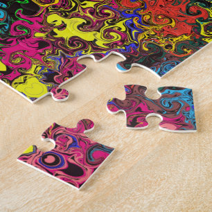 Puzzle Twirlers de color abstracto / media gota /