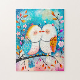 Puzzle Two Birds in Love on a Branch