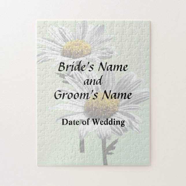 Puzzle Two Daisies in Sunshine Wedding Products (Vertical)