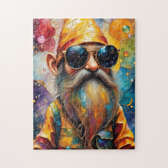 Puzzle Tye Dye Guay Gnome (Vertical)