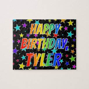 Puzzle "TYLER" Nombre, Divertido "FELIZ CUMPLEAÑOS"
