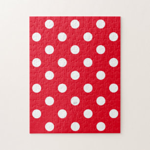 Puzzle U elige el color de fondo Polka puntos blancos