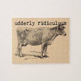Puzzle Udderly Ridiculous Punny Cow