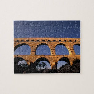 Puzzle UE, Francia, Provenza, Gard, Pont du Gard. Romano