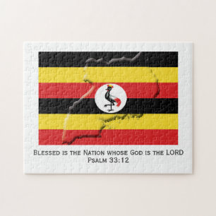Puzzle UGANDA   Nación Bendecida   BANDERA DE UGANDA