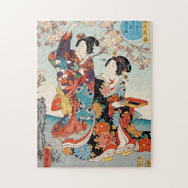 Puzzle Ukiyo-e dos geishas Utagawa maiko (Vertical)