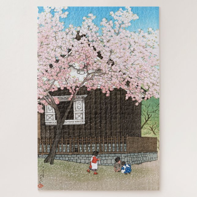 Puzzle ukiyoe - hasui - C01 - Colina Atagoyama en primave (Vertical)