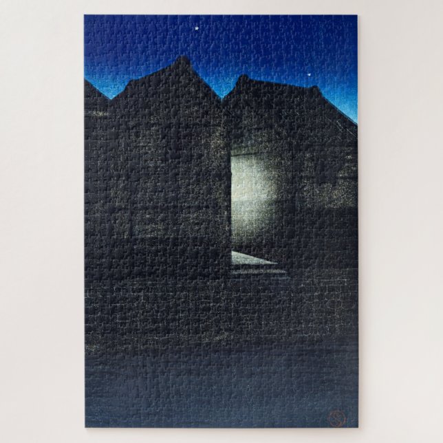 Puzzle ukiyoe - hasui - C04 - Shinkawa Rive de noche - (Vertical)