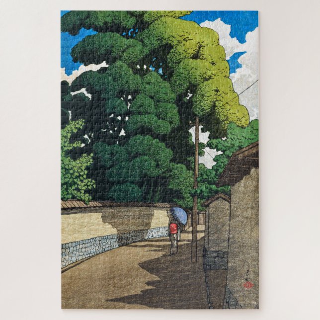 Puzzle ukiyoe [hasui] C21 Shimohonda-town, Kanazawa (Vertical)