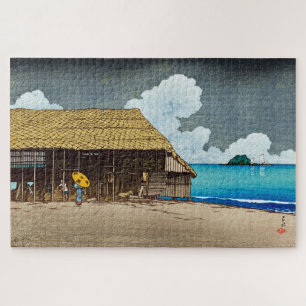 Puzzle ukiyoe [hasui] C32 Seaside Cottage, Himi, Etchu