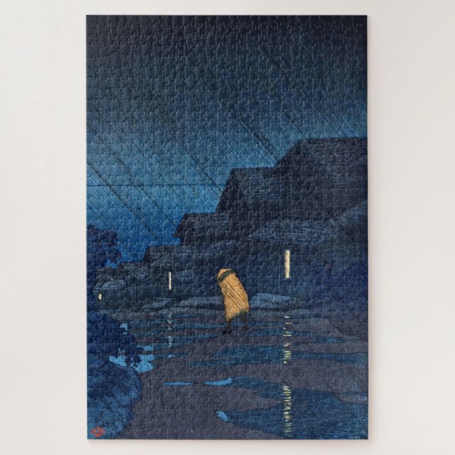 Puzzle ukiyoe [hasui] ducha nocturna C24, Teradomari (Vertical)
