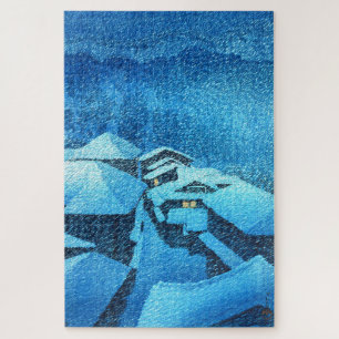 Puzzle ukiyoe - hasui - m04 - Primavera caliente de Hatao